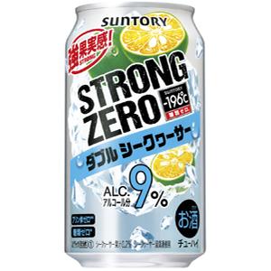 サントリー　-196℃　ストロングゼロ　ダブルシークヮーサー　350ml×24缶(1ケース)｜sakeking