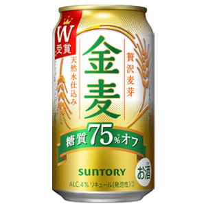 サントリー　金麦　糖質75%オフ　350ml×24缶（１ケース）｜sakeking