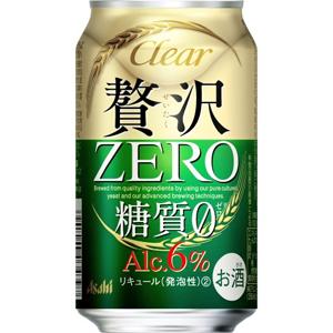 アサヒ　クリアアサヒ　贅沢ゼロ　350ml×24缶（１ケース）　糖質ゼロ｜sakeking