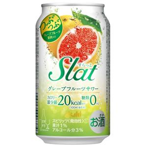 アサヒ　Slat　すらっと　グレープフルーツサワー　350ml×24本(1ケース)｜sakeking