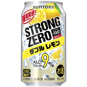 サントリー　-196℃　ストロングゼロ　ダブルレモン　350ml×24缶(1ケース)｜sakeking