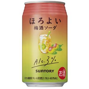 サントリー　ほろよい　梅酒ソーダ　350ml×24缶（１ケース）｜sakeking