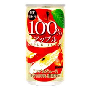 サンガリア　果実味わう100％アップルジュース　190g　【バラ1缶】