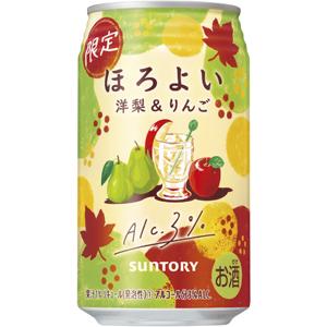 【限定】サントリー　ほろよい　洋梨＆りんご　350ml×24缶（１ケース）｜sakeking