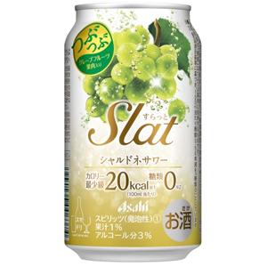 アサヒ　Slat　すらっと　シャルドネサワー　350ml×24本(1ケース)｜sakeking