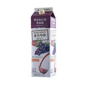 ［ワイン］１２本まで同梱可　あずさワイン　まろやか赤ワイン　１．８Ｌ紙パック　１本（1800ml 酸化防止剤無添加 コンコード 中口）アルプスワイン｜sakemakino