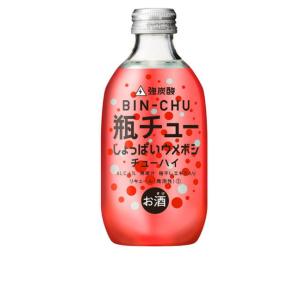 ［チューハイ］２ケースまで同梱可　瓶チュー　しょっぱいウメボシ　３００ｍｌ瓶　１ケース２４本入り（300ml うめぼし GODO ＢＩＮ-ＣＨＵ）合同酒精｜sakemakino