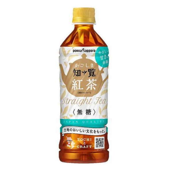 ［飲料］２ケースまで同梱可　ポッカサッポロ　かごしま知覧紅茶　無糖　５００ｍｌＰＥＴ　１ケース２４本...