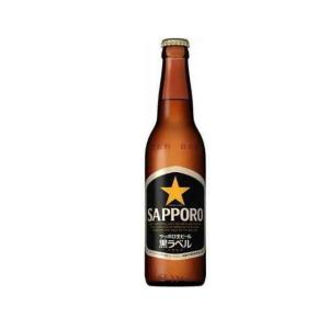 ［ビール］１ケースで１梱包　サッポロ生ビール　黒ラベル　小瓶　１ケース３０本入り（334ml 小びん 小ビン SAPPORO）サッポロビール｜sakemakino