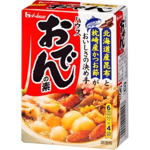 ハウス おでんの素 6皿分X4袋 77.2g ★酒類・冷凍食品・冷蔵食品との混載はできません★