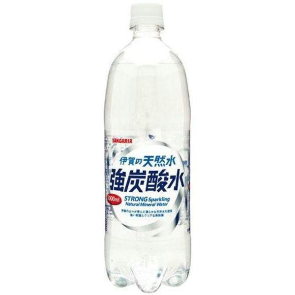 サンガリア 伊賀の天然水 強炭酸水 ペットボトル 1000ml ★酒類・冷凍食品・冷蔵食品との混載は...