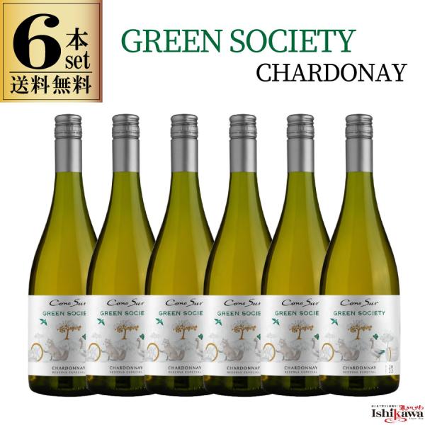 コノスル グリーンソサエティ シャルドネ 6本セット 750ml 白ワイン チリ 一部地域送料無料