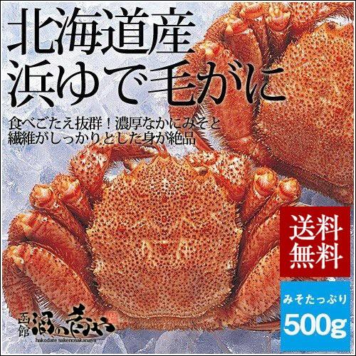 北海道産 浜ゆで 毛がに 約500g×2杯セット 送料無料 国産 ボイル 大きい 正規品 毛蟹 カニ