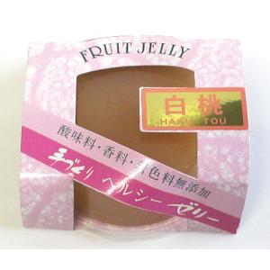 ※表示送料はヤマト運輸100サイズ以内の場合です※　萬手づくりヘルシーゼリー　白桃76ｇ（部門青果）