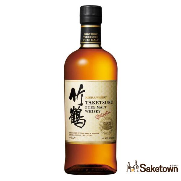 全国配送可能　ニッカ ウイスキー ピュアモルト 竹鶴 新ボトル 43% 700ml 箱無し