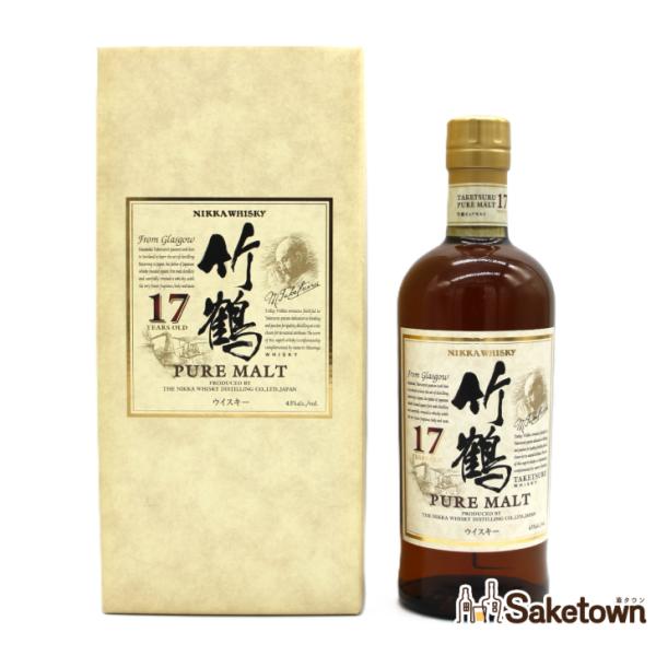 全国配送可能　ニッカ ウイスキー ピュアモルト 竹鶴 17年 スリムボトル 新ラベル 43% 700...