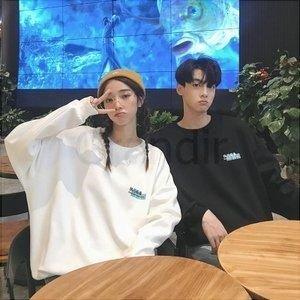 パーカー レディース メンズ カップル ペアルック プルオーバー アウター フードなし トレーナー スウェット プリント 長袖 韓国風 ゆったり 学生 トップス Sakidorishop 通販 Yahoo ショッピング