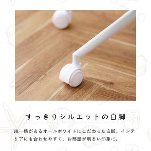 デスクチェア おしゃれ ベロア キャスター 白...の詳細画像3