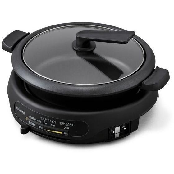 アイリスオーヤマ ホットプレート グリル鍋 電気鍋 たこ焼き 3枚プレート IGU-B3-B