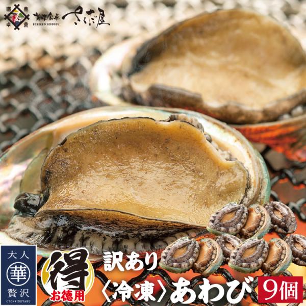 海鮮 BBQに最適 養殖 蝦夷アワビ ９個 冷凍あわび ガンガン焼き にもオススメ♪【冷凍便】 母の...