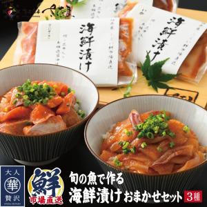 海鮮丼 漬け丼 旬の魚で作る海鮮漬けおまかせセット 3...