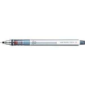 三菱鉛筆 シャーペン クルトガ 0.5 自動芯回転機構 シルバー M54501P.26｜sakugym