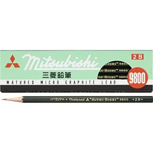 三菱鉛筆 鉛筆 9800 2B 1ダース K98002B｜sakugym