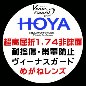 HOYA ホーヤ 眼鏡レンズ交換 超高屈折1.74 非球面  ヴィーナスガードコート