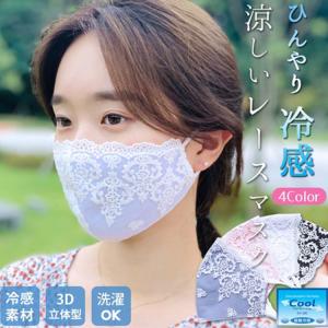 2枚セット 冬用マスク レース 刺繍 マスク 3層構造 洗える おしゃれか