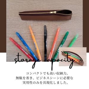 三角 小さめ ペンケース 筆箱 PUレザー か...の詳細画像5