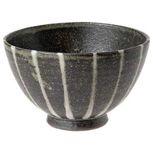 丸伊製陶 信楽焼 へちもん 飯碗 滝縞 MR-3-3494 11.5cm