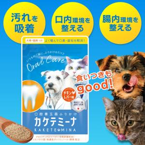 犬 猫 ペット デンタルケア 口腔ケア 歯磨き カケテミーナ 歯石 口臭ケア 臭いケア 口臭 体臭 便臭 食いつき｜sakura-forest