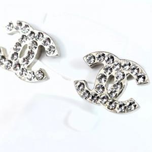 【美品】ホワイト ココマーク ピアス CHANEL シャネル ココマーク ピアス メタル ゴールド ホワイト