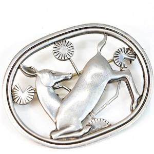 Georg Jensen（ジョージ ジェンセン） ブローチ318 鹿とリス