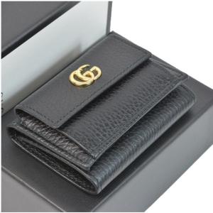 超美品 GUCCI グッチ 346057 0416 三つ折り財布 レザー ブラウン系