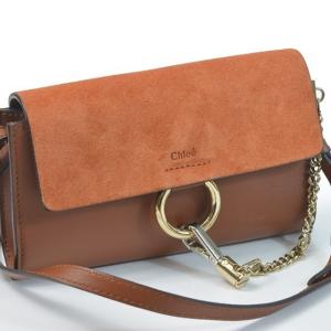 Chloe（クロエ） 美品 アルファベット レザー セメントピンク 三つ折り