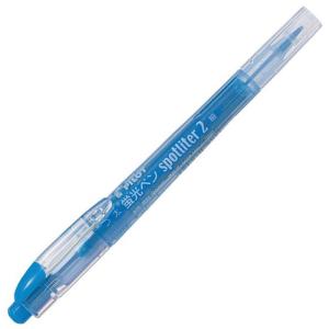 パイロット　蛍光ペン　スポットライター2　ツインキャップ式　ブルー　パック入　P-SGFR-10SL-L