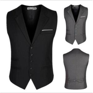二点ジレベスト結婚式メンズビジネス　フォーマルベスト礼服シングル　オフィス