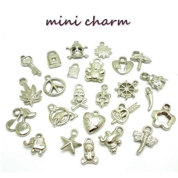 ミニチャーム ペンダントトップ パーツ ブレスレット キーホルダー 5個セット diy-01