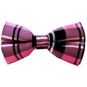 蝶ネクタイ 蝶タイ カジュアル チェック ピンク 男女兼用  舞台 衣装 発表会 イベント grct...