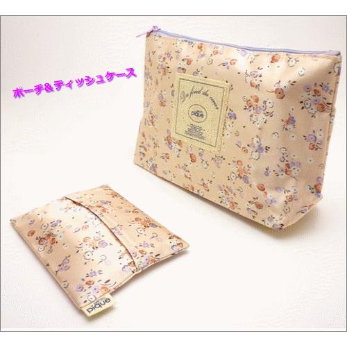 ポーチ ティッシュケース セット 花柄 　pt-15