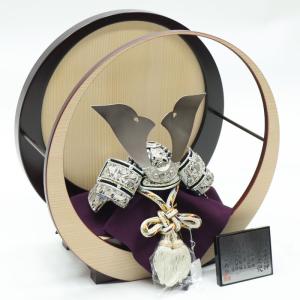 五月人形 兜飾り平飾 一徳作 8号 竹雀の兜 ...の詳細画像1