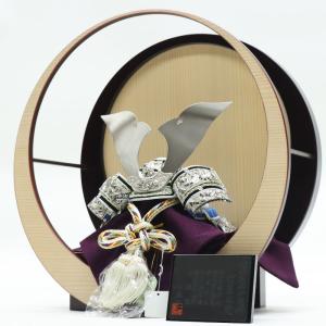 五月人形 兜飾り平飾 一徳作 8号 竹雀の兜 ...の詳細画像2