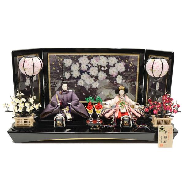 雛人形 親王平飾り 春乃 平安寿峰 京十番 親王 京雛殿 押し花屏風夜桜幻想 2024-yg066 ...