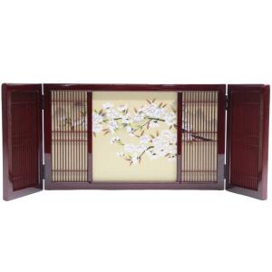 アウトレット品 雛人形屏風単品 9号あおい屏風 白檀友禅桜倫光G