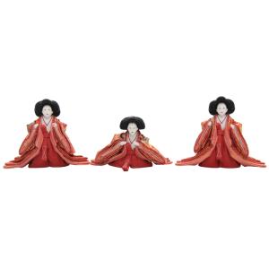 アウトレット品 雛人形 人形単品 三五 三人官女 金襴 3人 25a-ya-0136