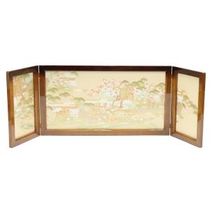 アウトレット品 雛人形屏風単品 三月三曲屏風 13号屏風C 21ya1813