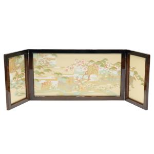 アウトレット品 雛人形屏風単品 三月三曲屏風 13号屏風C 21ya1813