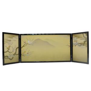 アウトレット品 屏風 屏風のみ 13号 二曲一双屏風 赤塗 二引金 23a-ya