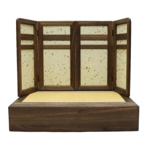 アウトレット品 五月人形 台屏風セット 35号*50/25号4曲*50 山水松 本